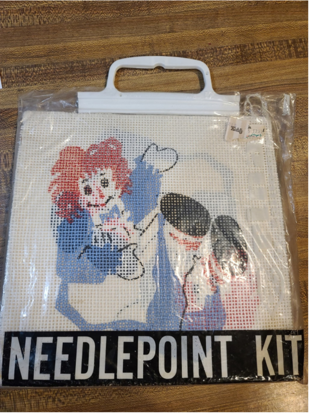 Vintage Raggedy Ann Needlepoint Kit Tina of California Sealed 8x8 Canvas